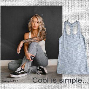Cute Lululemon CRB Cool Racerback II Alpine White/Gray